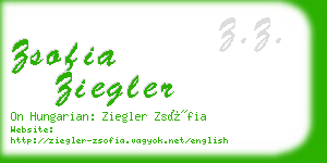 zsofia ziegler business card